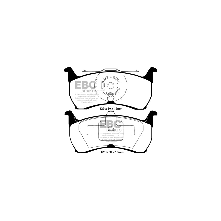 EBC DP21504 Ford Greenstuff Rear Brake Pads (Inc. Fairlane & Falcon) 2 | ML Performance UK Car Parts