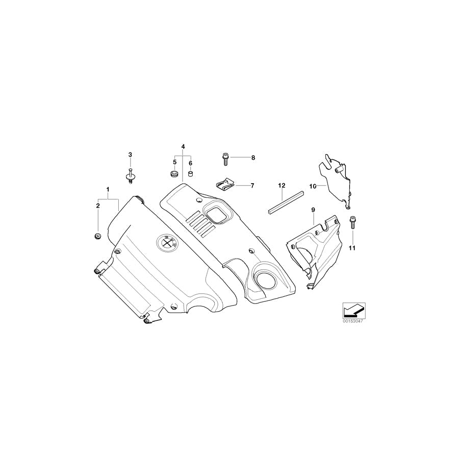 Genuine BMW 11142247597 E46 Acoustic Cover Left (Inc. 318d & 320d)
