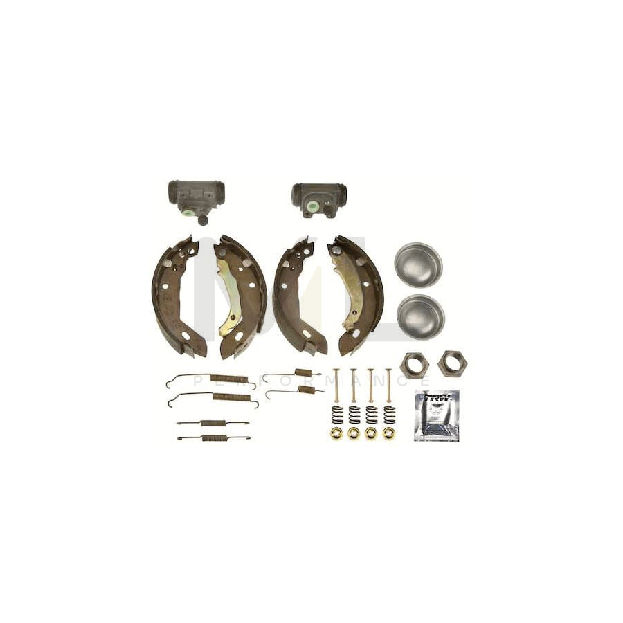TRW BK1242 Brake Shoe Set for PEUGEOT 309 with wheel brake cylinder, Brake Kit