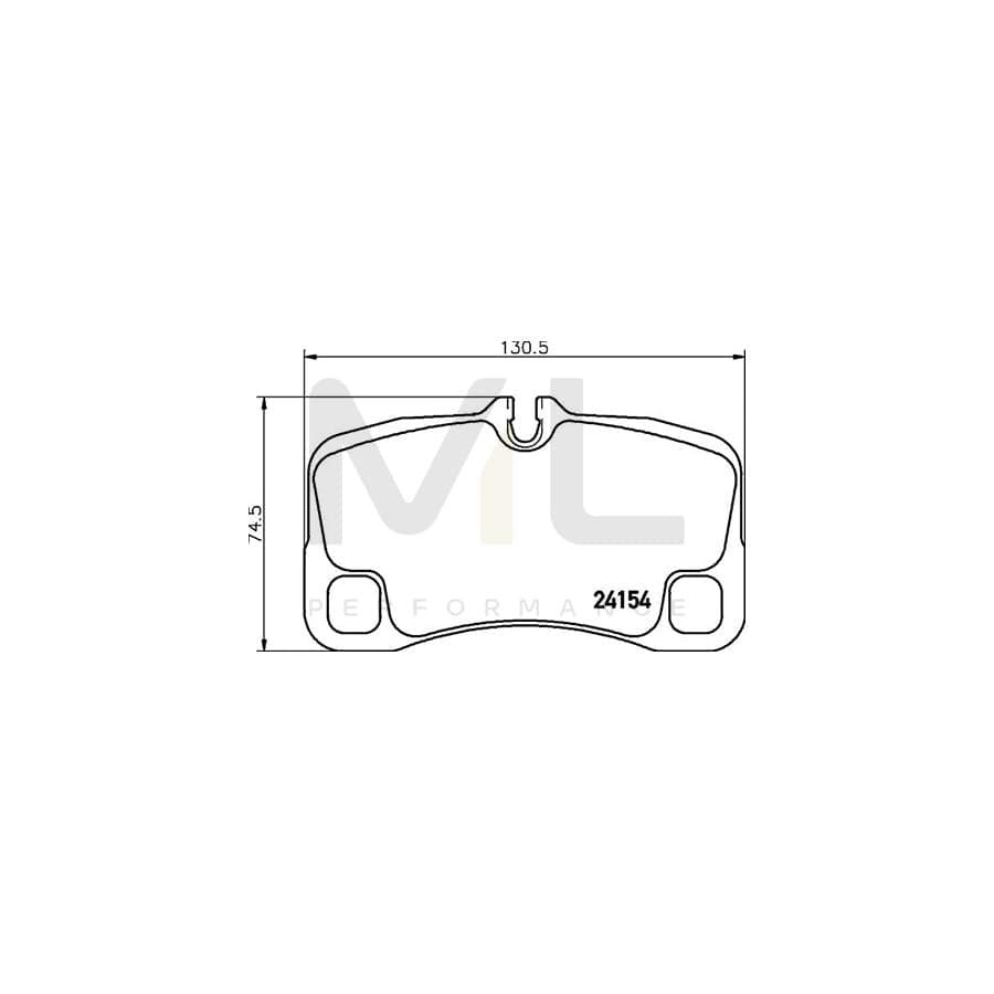 TEXTAR 2415404 Brake pad set for PORSCHE 911 Coupe (997) prepared for wear indicator