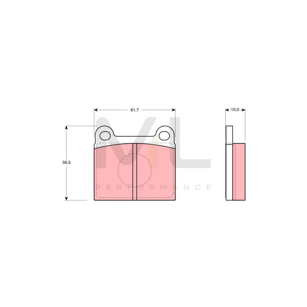 TRW Gdb910 Brake Pad Set Not Prepared For Wear Indicator