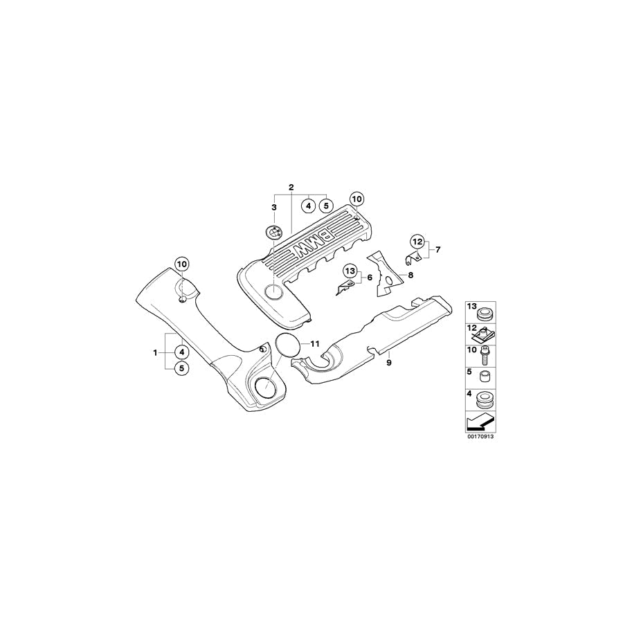 Genuine BMW 11142249545 E38 Cover (Inc. 730d)