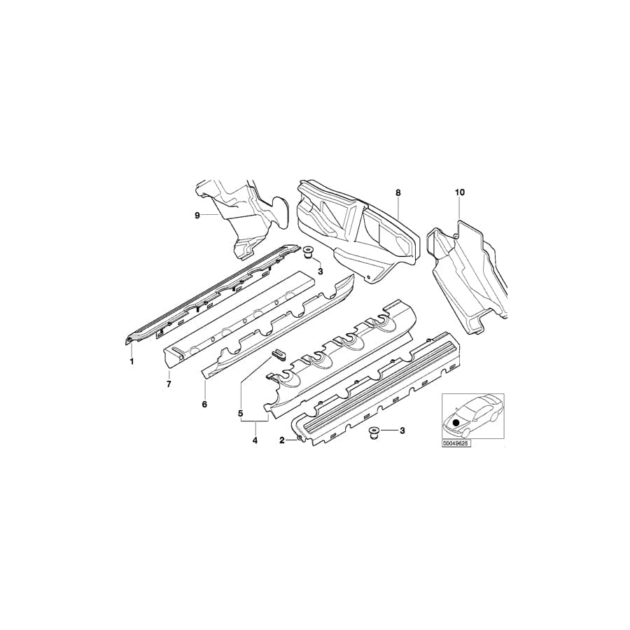 Genuine BMW 11142248502 E38 E65 Grommet (Inc. 740d)
