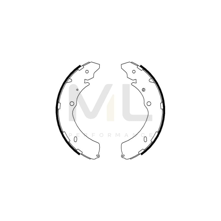 TEXTAR 91070500 Brake Shoe Set without handbrake lever