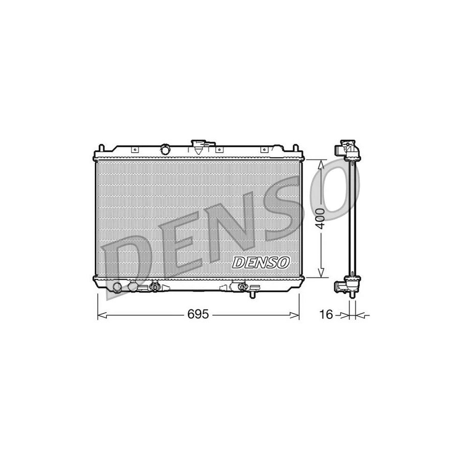 DENSO DRM46026 Engine Radiator for Nissan Almera Tino (V10)