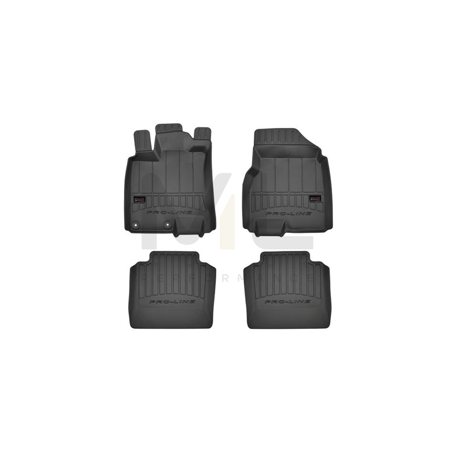 FROGUM 3D407268 Floor mat set for NISSAN Qashqai / Qashqai+2 I (J10, NJ10) Elastomer, Front and Rear, Quantity: 4, Black