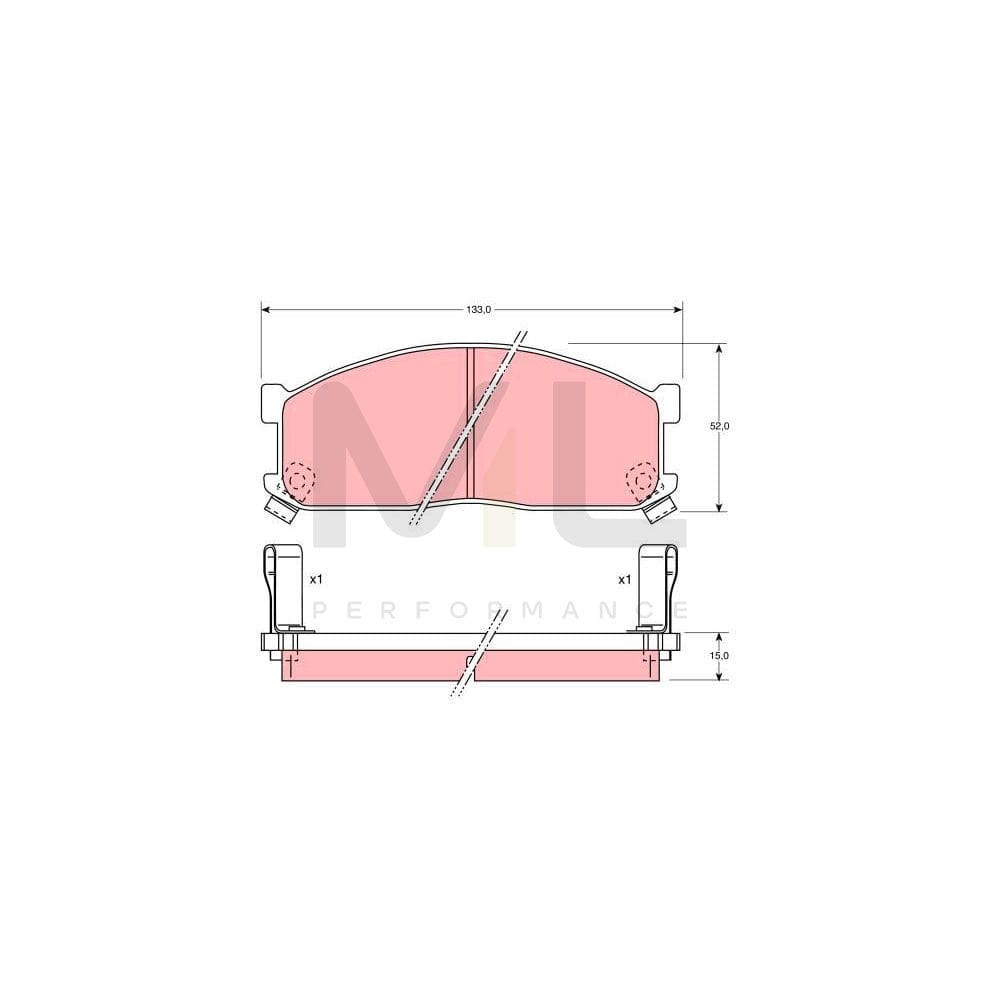 TRW Gdb737 Brake Pad Set With Acoustic Wear Warning