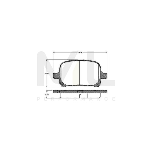 Bosch 0986Tb2754 Brake Pad Set Excl. Wear Warning Contact  | ML Performance Car Parts