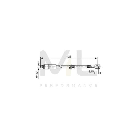 BOSCH 1 987 476 386 Brake Hose 415mm, M10x1 | ML Performance Car Parts