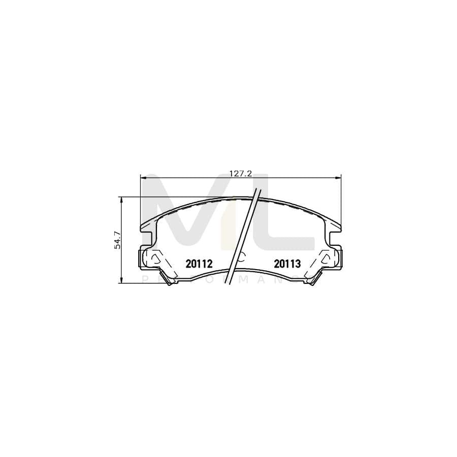 TEXTAR 2011201 Brake pad set with acoustic wear warning