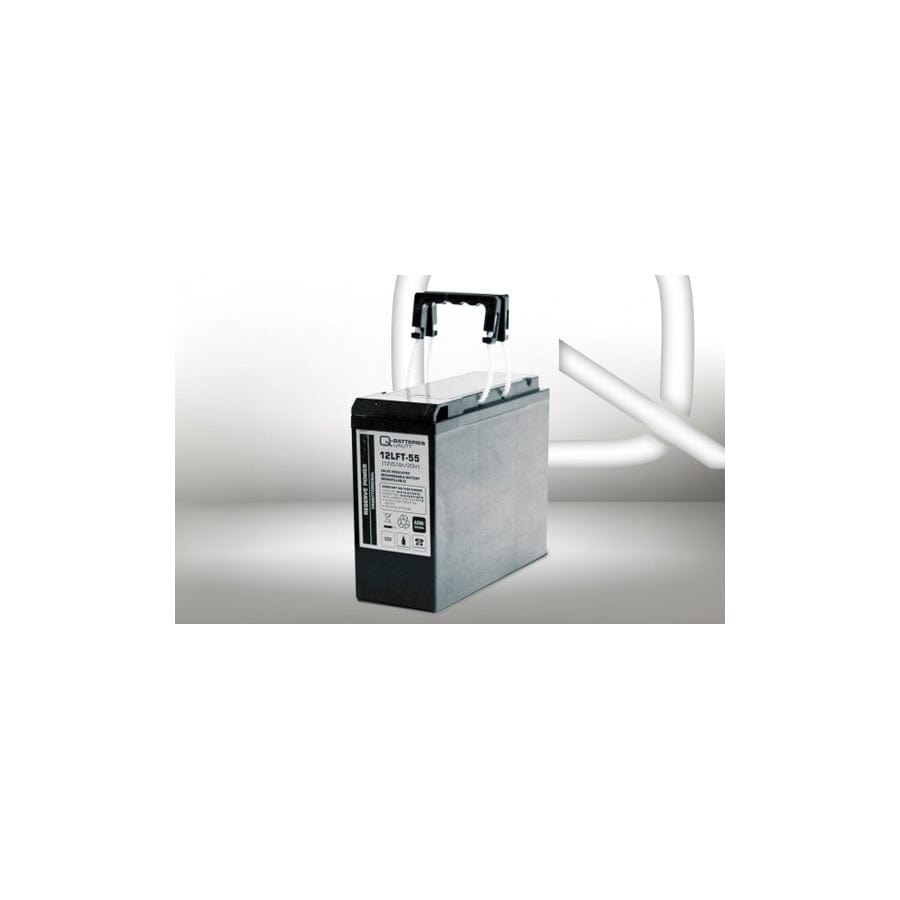 Q-Batteries 12LFT55 12V 55Ah AGM Front terminal lead accumulator 10year type VRLA