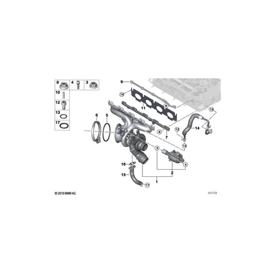 Genuine BMW 11429487723 G32 G11 F23 Gasket Asbestos Free (Inc. 420i, X2 25iX & X1 20i)