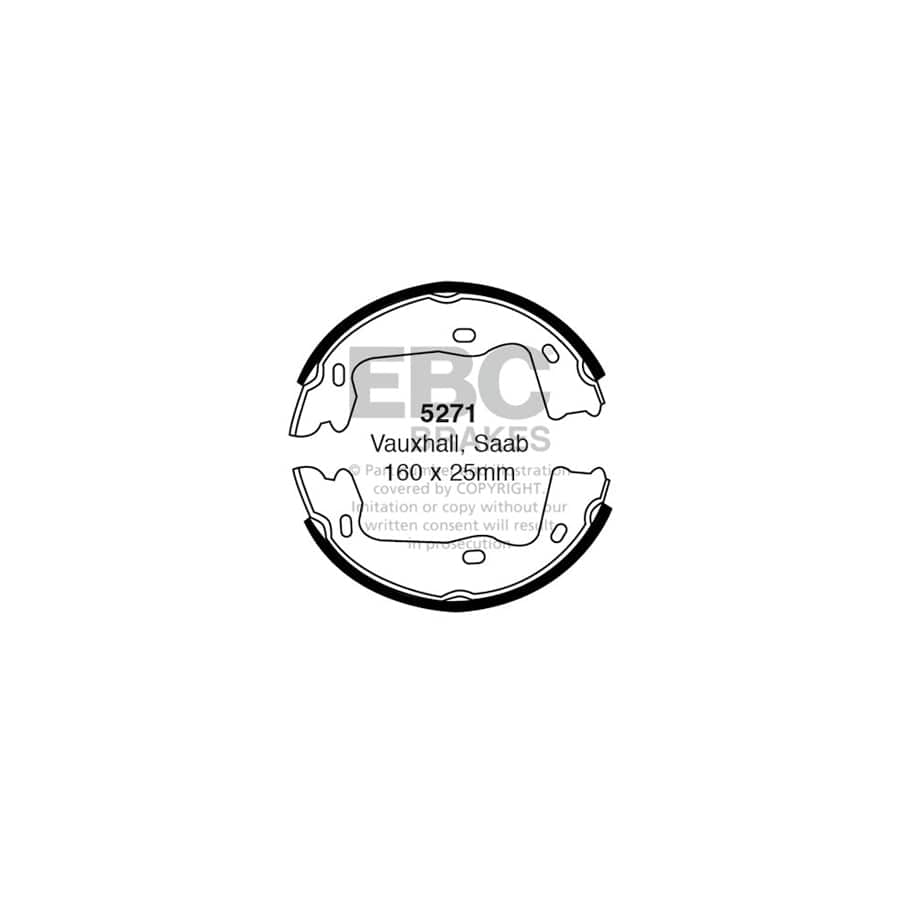 EBC 5271 Opel Saab Vauxhall Rear Brake Shoes 1 | ML Performance UK Car Parts
