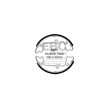 EBC 5271 Opel Saab Vauxhall Rear Brake Shoes 1 | ML Performance UK Car Parts