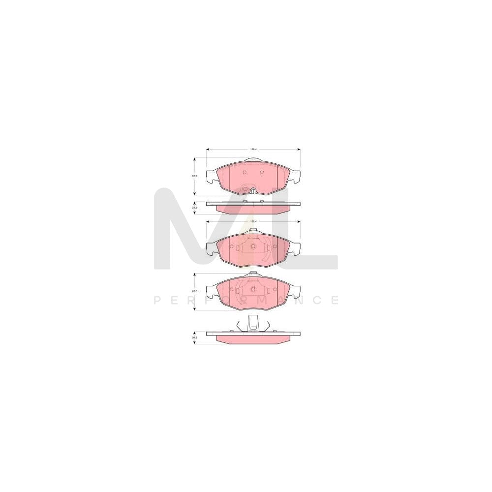 TRW Gdb4125 Brake Pad Set Incl. Wear Warning Contact