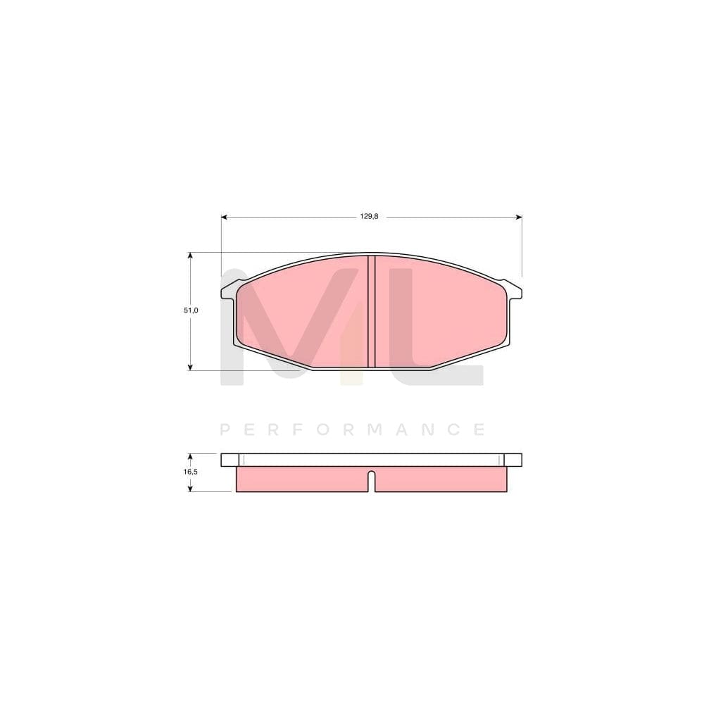 TRW Gdb190 Brake Pad Set Not Prepared For Wear Indicator
