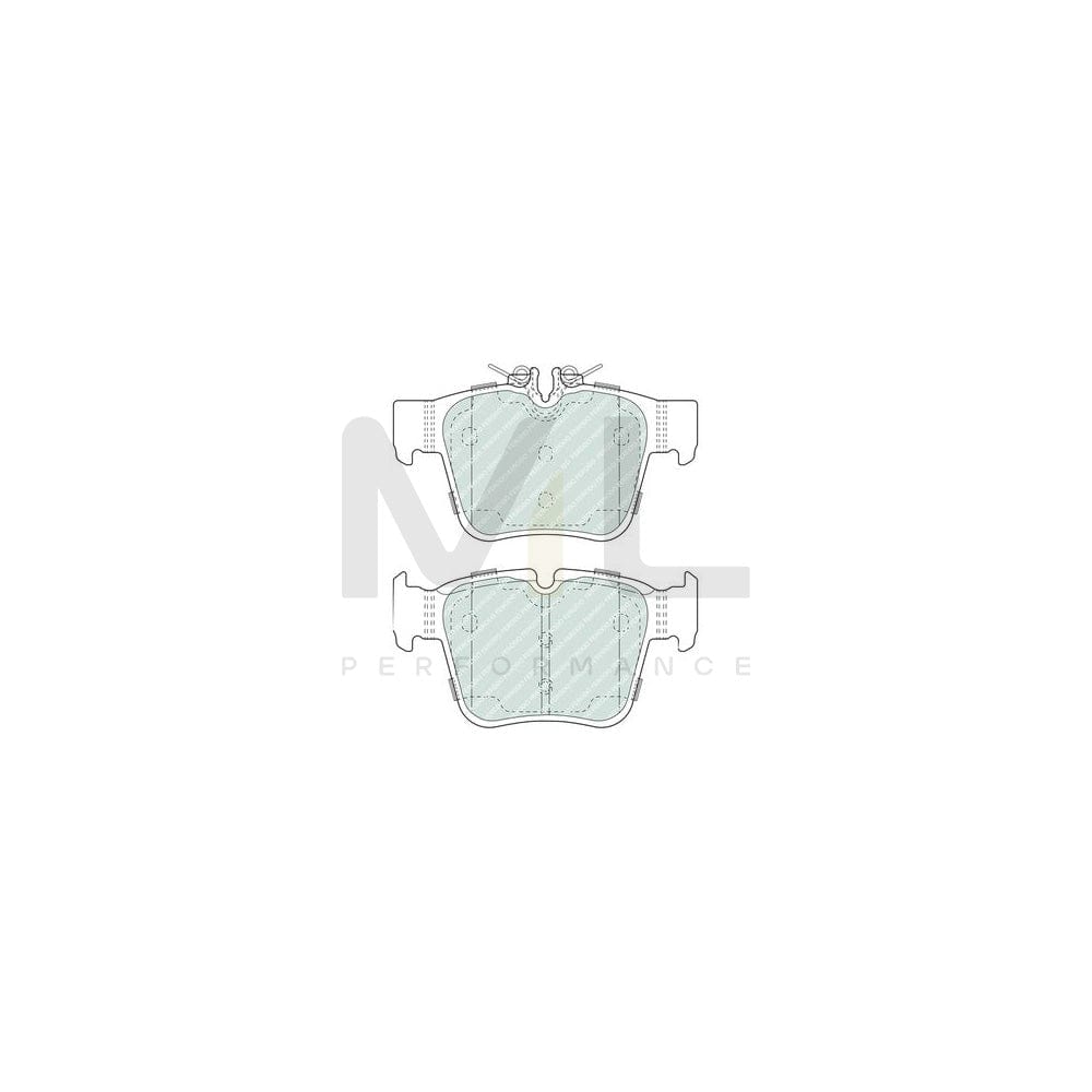 Ferodo FDB5017 Brake Pad Set Prepared for Wear Indicator, Without Accessories
