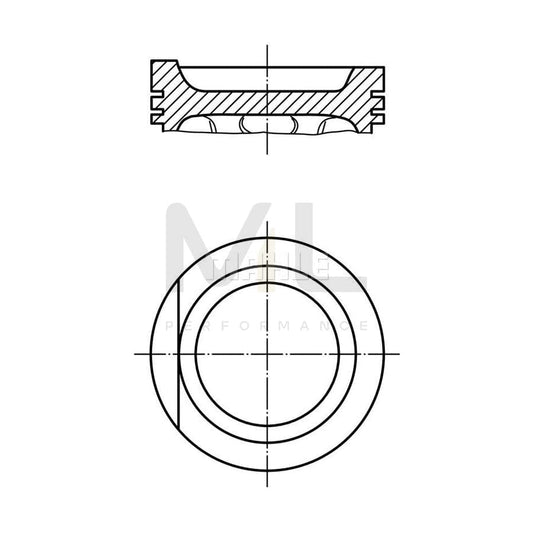 MAHLE ORIGINAL 034 99 00 Piston 82,51 mm, without cooling duct | ML Performance Car Parts