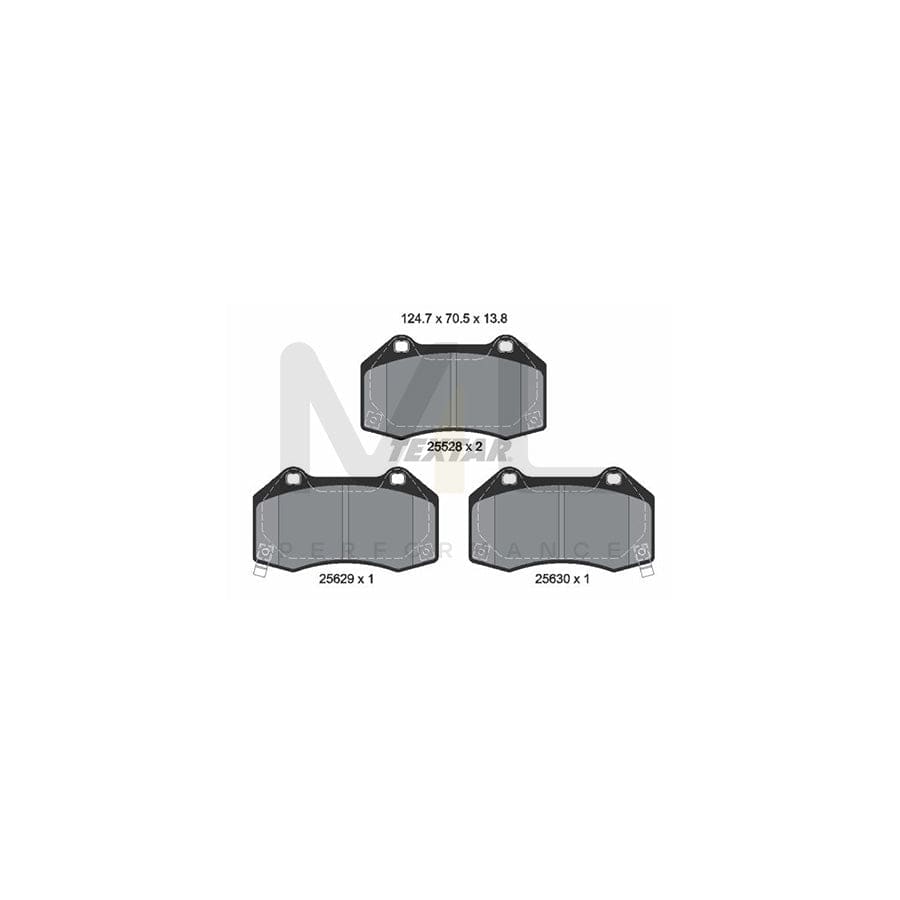 TEXTAR 2552803 Brake pad set with acoustic wear warning