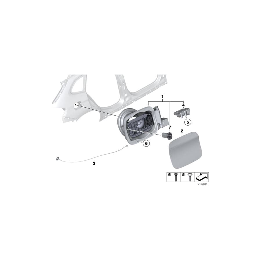 Genuine BMW 07147193755 RR1 Fillister Head Screw 4,8X18 (Inc. X1 18d, Phantom EWB & X1 28i)