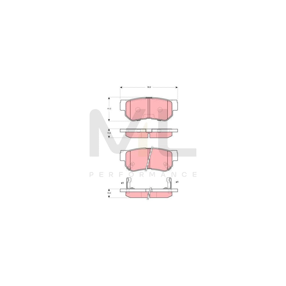 TRW Gdb3298 Brake Pad Set With Acoustic Wear Warning