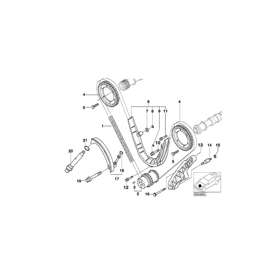 Genuine BMW 11361407581 E39 E52 Sprocket (Inc. M5 & Z8)