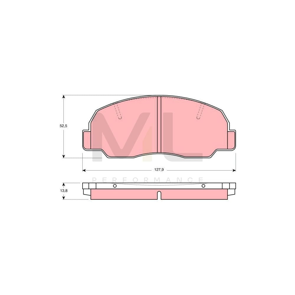 TRW Gdb980 Brake Pad Set Not Prepared For Wear Indicator