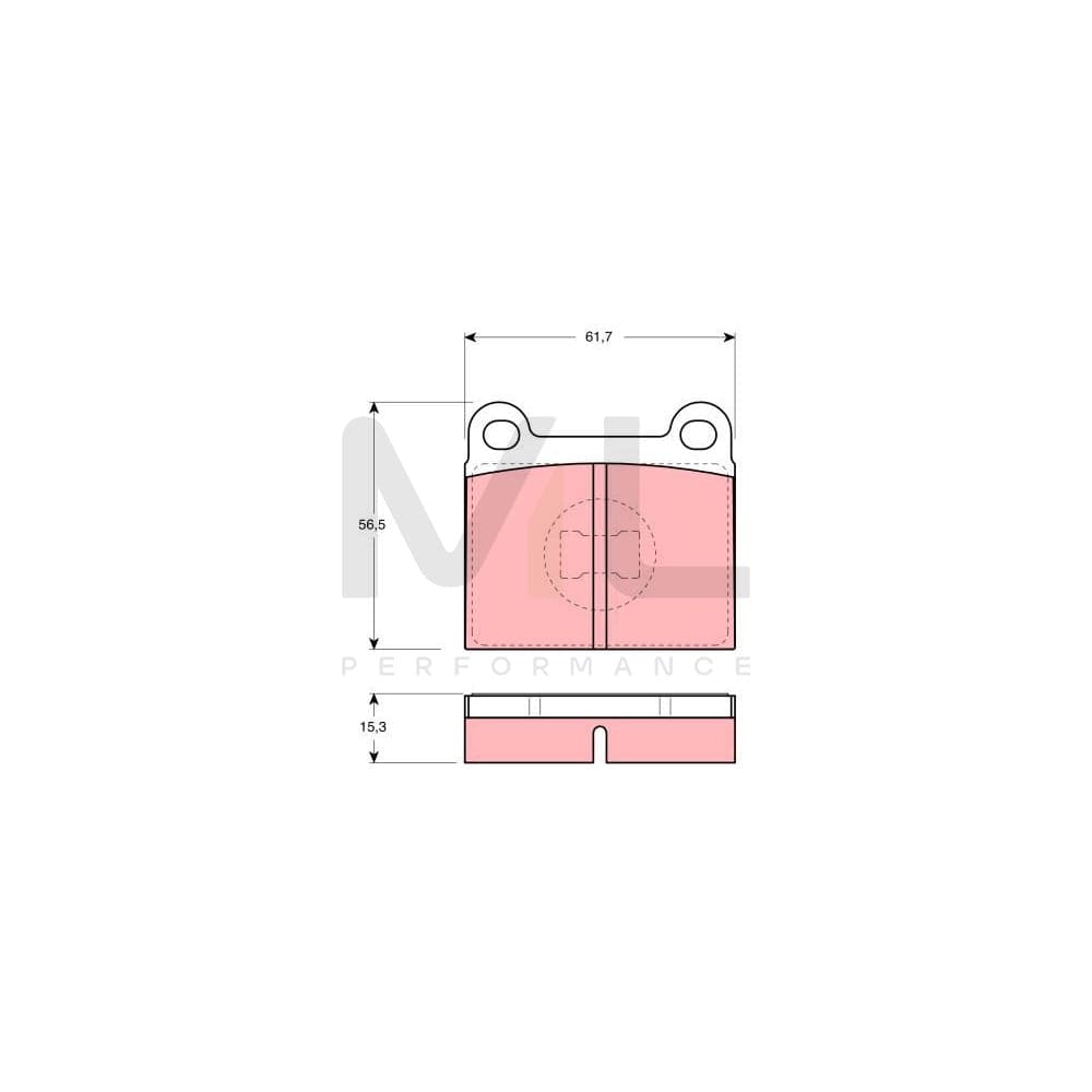 TRW Gdb648 Brake Pad Set Not Prepared For Wear Indicator