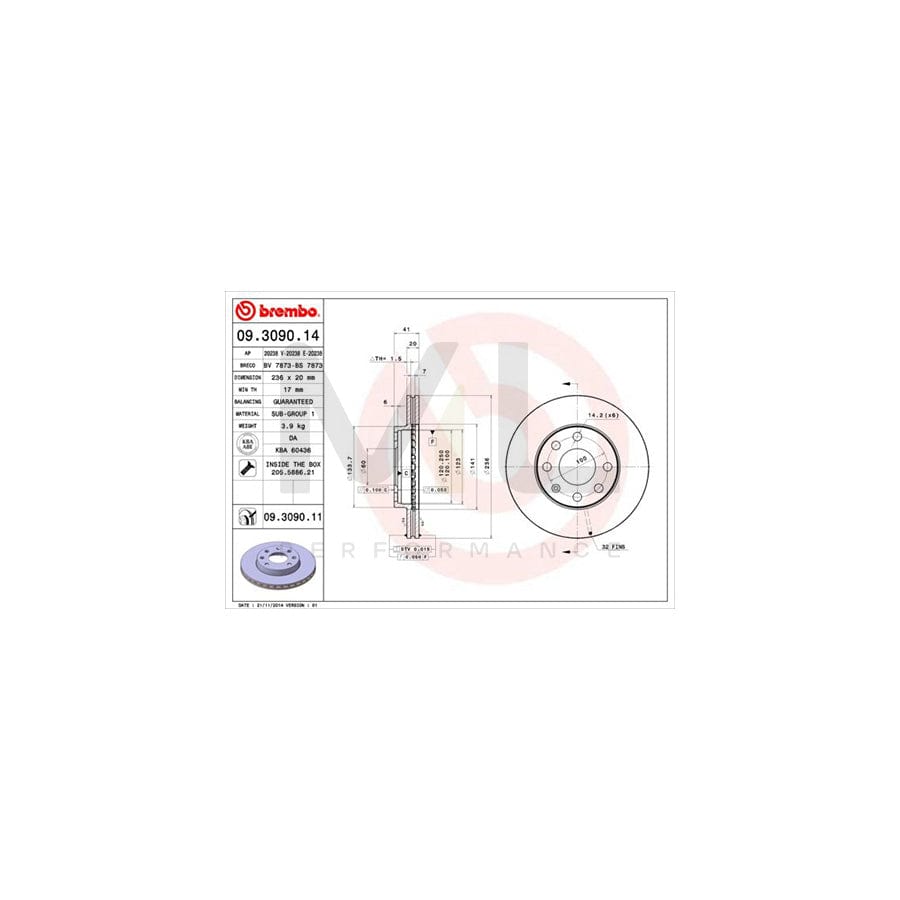 brembo-coated-disc-line-09-3090-11-brake-disc-internally-vented-coated-with-bolts-screws