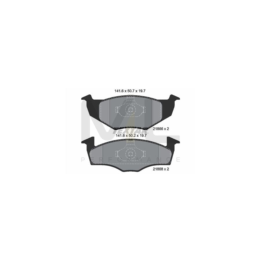 TEXTAR 2186603 Brake pad set not prepared for wear indicator