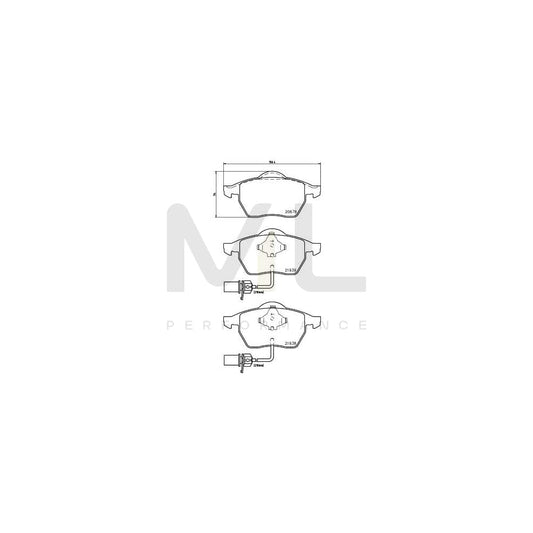 Hella 8DB 355 008-411 Brake Pad Set With Integrated Wear Warning Contact | ML Performance Car Parts