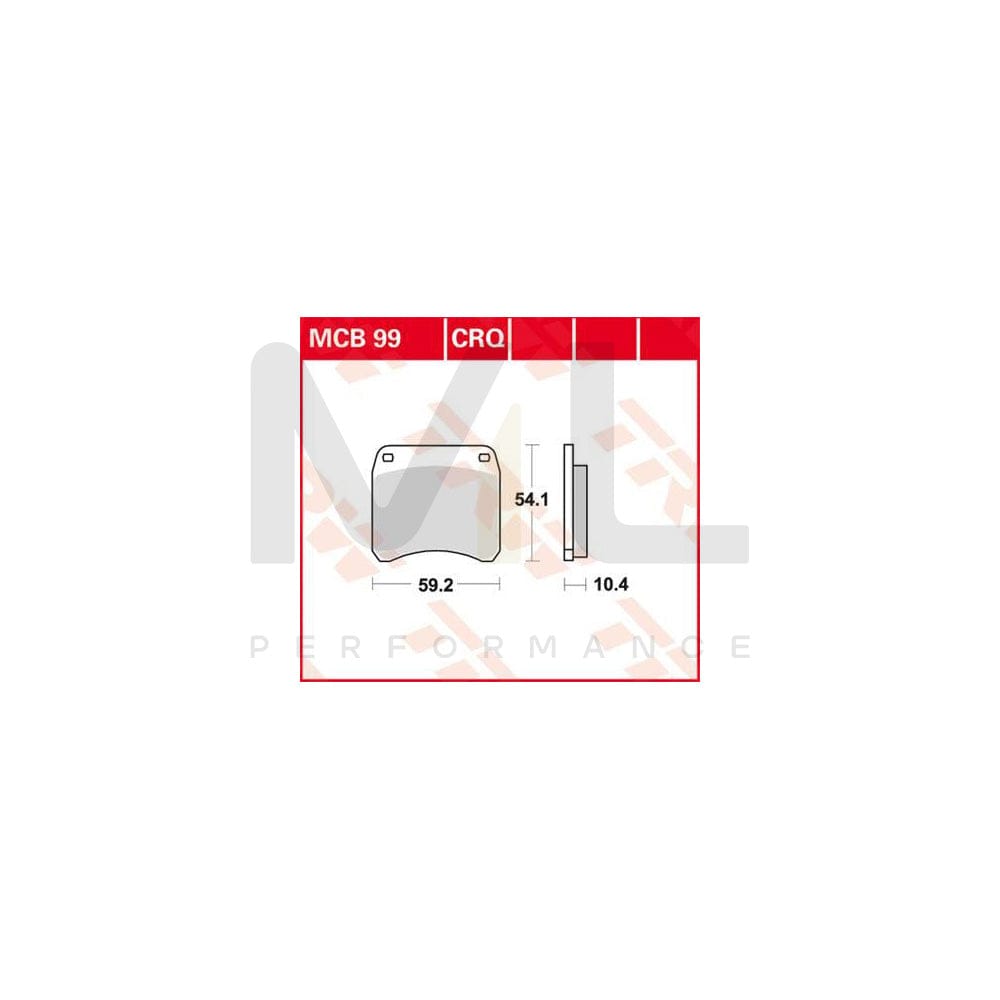TRW Hyper Carbon Racing Mcb99Crq Brake Pad Set