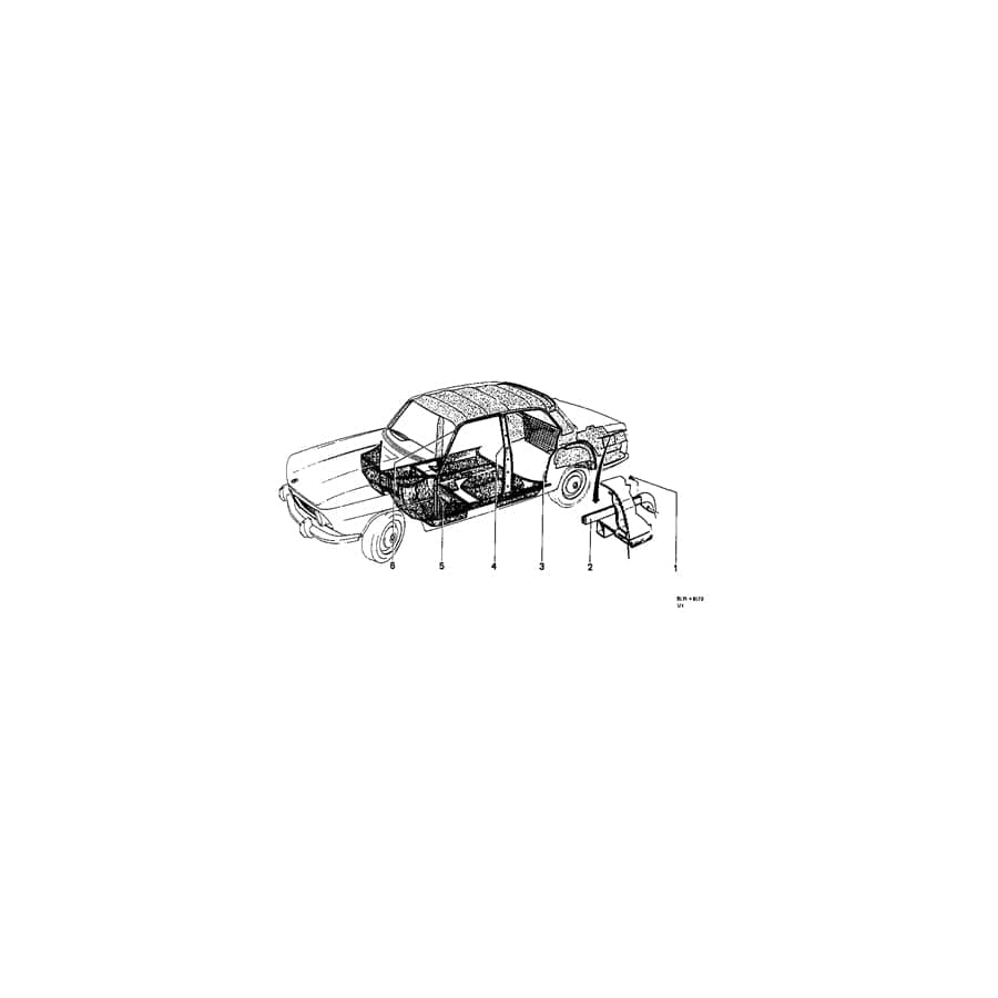 Genuine BMW 51716654132 Front Right Sealing Betw.Door And Column (Inc. 1800, 2000ti & 1600)