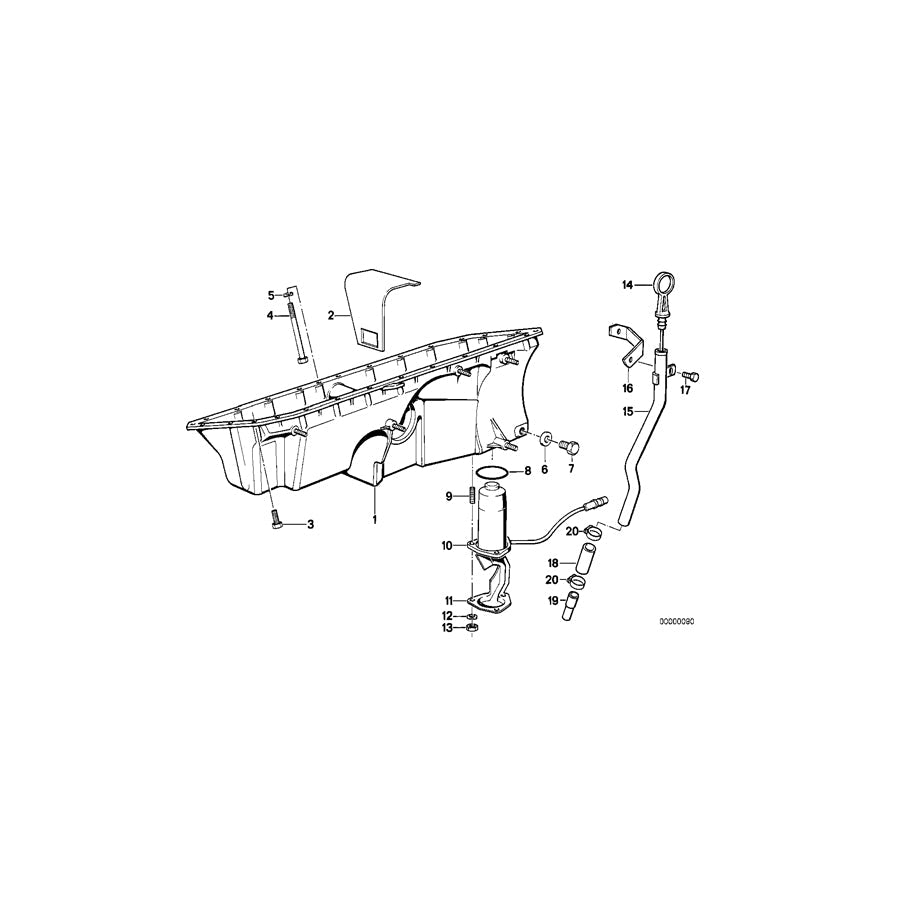 Genuine BMW 11431726422 E30 Guide Tube L=354mm (Inc. 325ix & Z1)