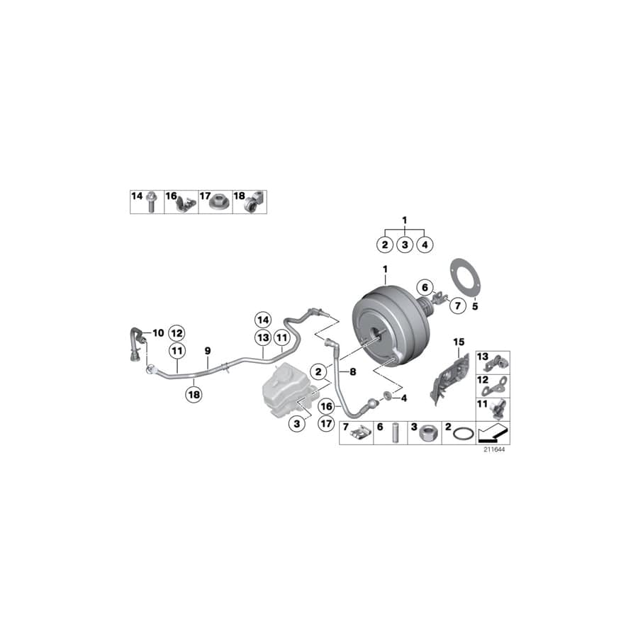 Genuine BMW 11667556193 E90 E61 E60 Vacuum Pipe (Inc. 630i, 525xi & 330i)