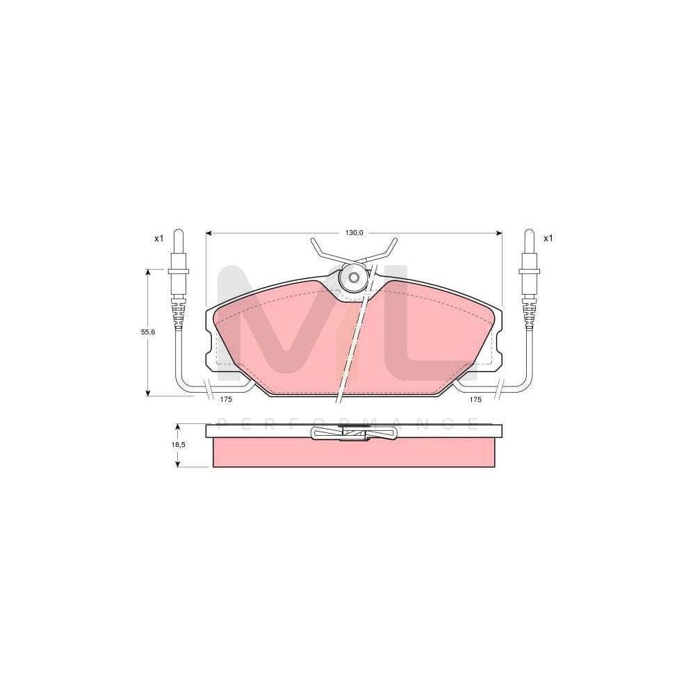 TRW Gdb425 Brake Pad Set Incl. Wear Warning Contact