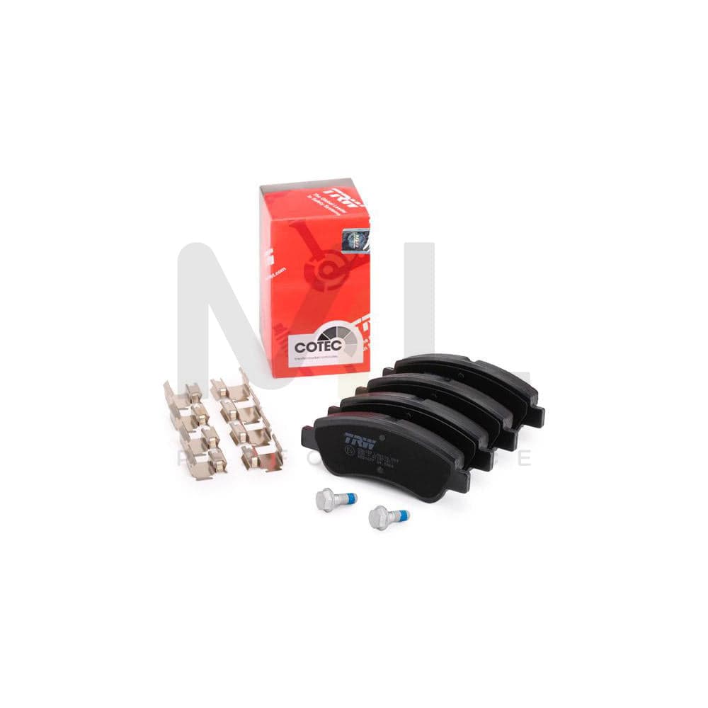 TRW Cotec Gdb1677 Brake Pad Set Not Prepared For Wear Indicator, With Brake Caliper Screws, With Accessories
