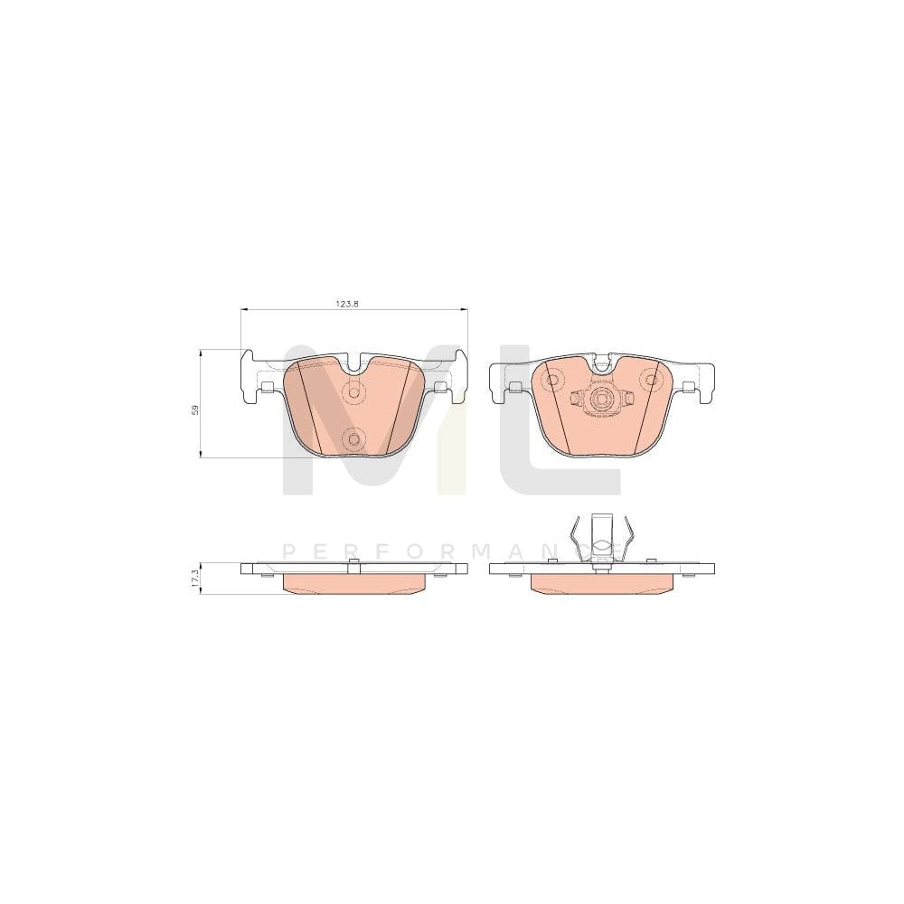 TRW Gdb1937 Brake Pad Set Prepared For Wear Indicator