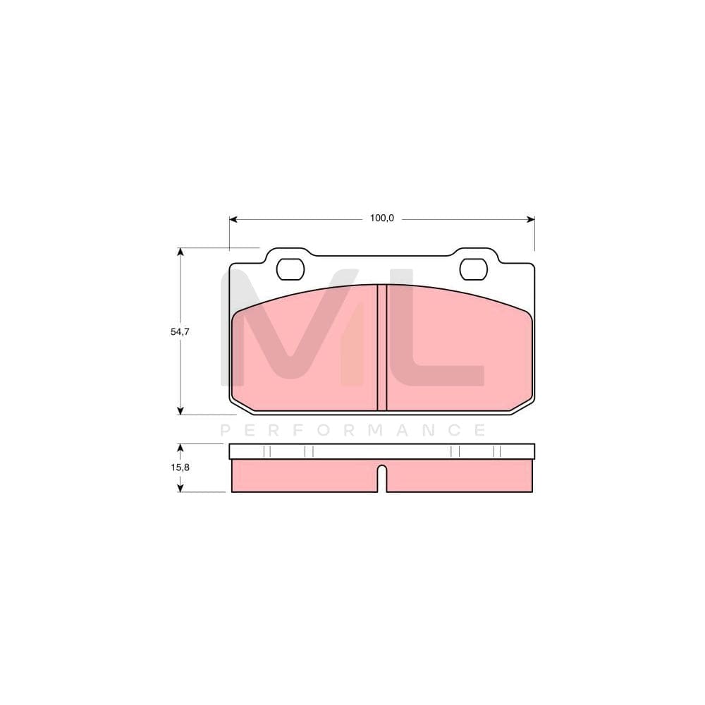 TRW Gdb353 Brake Pad Set For Alfa Romeo 33 Not Prepared For Wear Indicator