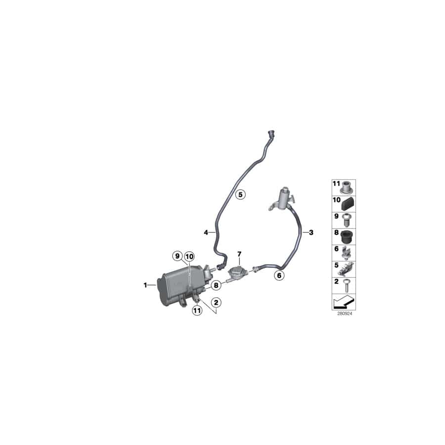 Genuine BMW 11667553769 F13 F34 F23 Holder (Inc. M235i, 335i & 528i)