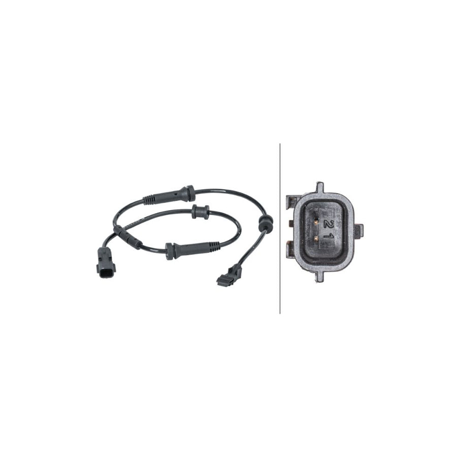Hella 6PU 012 679-671 Abs Sensor For Renault Laguna