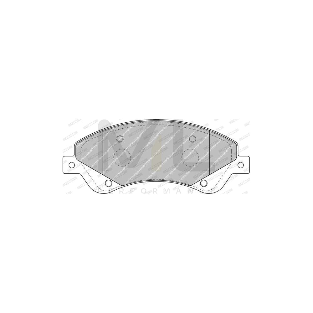 Ferodo Premier Eco Friction FVR1929 Brake Pad Set for Ford Transit Incl. Wear Warning Contact, With Brake Caliper Screws, With Accessories