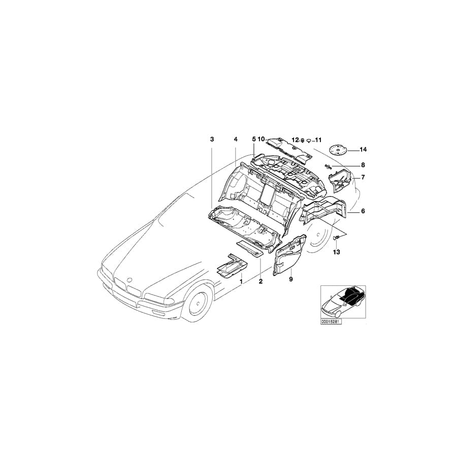 Genuine BMW 51488158014 E38 Sound Insulating Door Rear Right (Inc. 735iL, 728iL & 740iL)