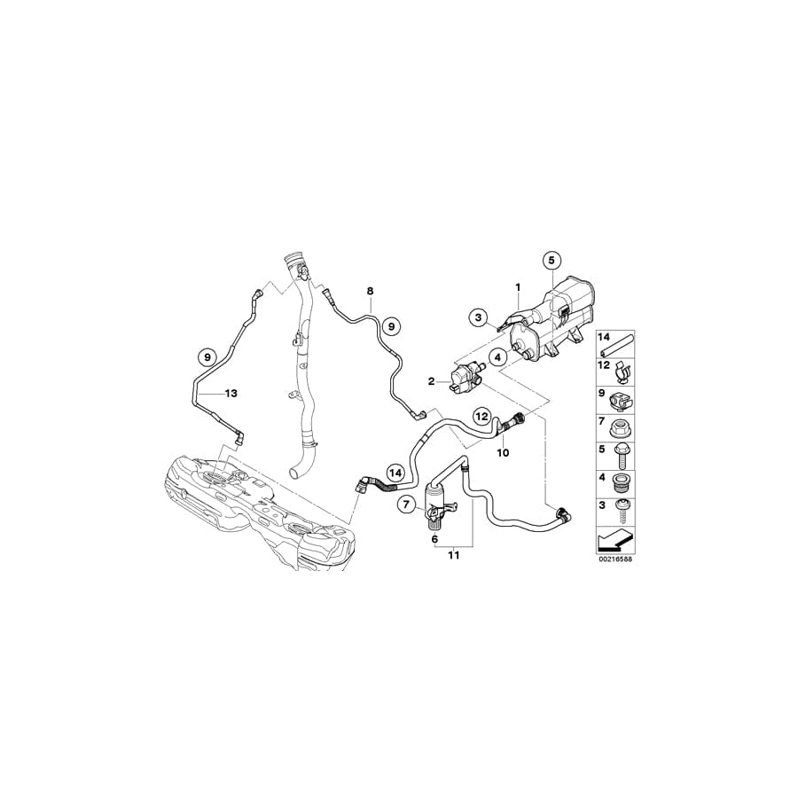 Genuine BMW 16126765749 E92 E93 E82 Cable For Onboard Diagnosis (Inc. 335xi, 328xi & 128i)