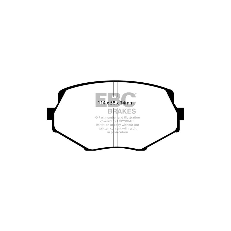 EBC PD13KF448 Mazda MX5 Yellowstuff Front Brake Pad & GD Disc Kit - Akebono Caliper 2 | ML Performance UK Car Parts