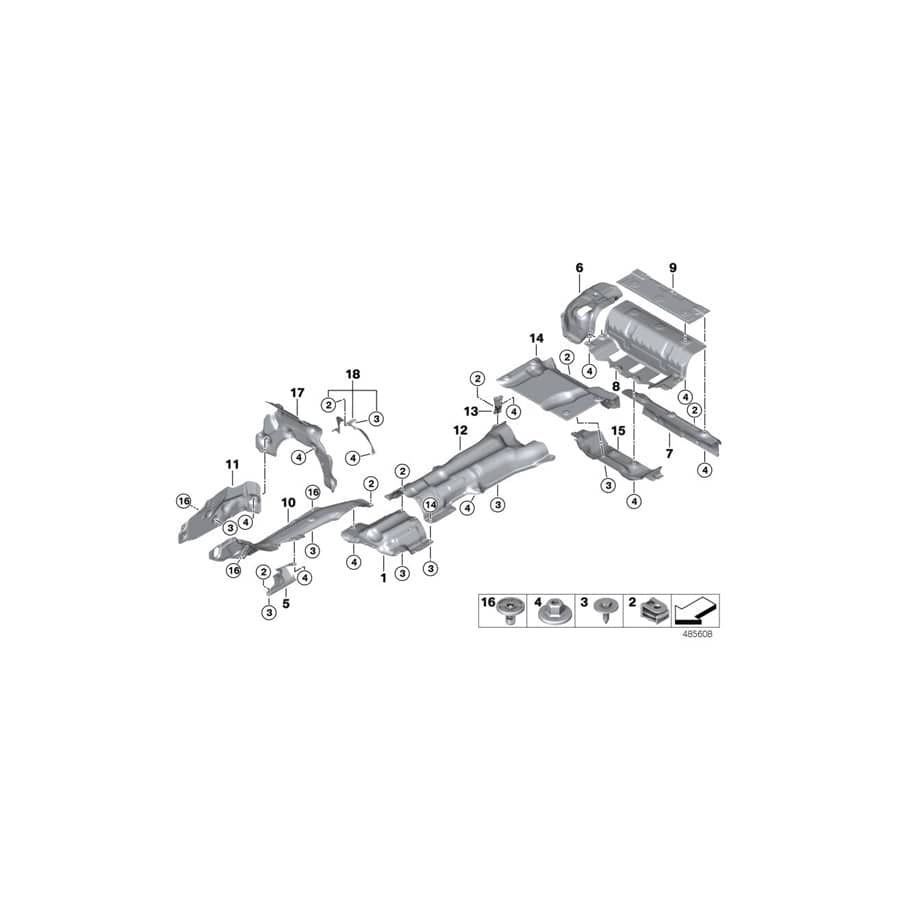 Genuine BMW 51488072367 F92 F90 F91 Heat Insulation, Side, Left Front (Inc. M5 & M8)