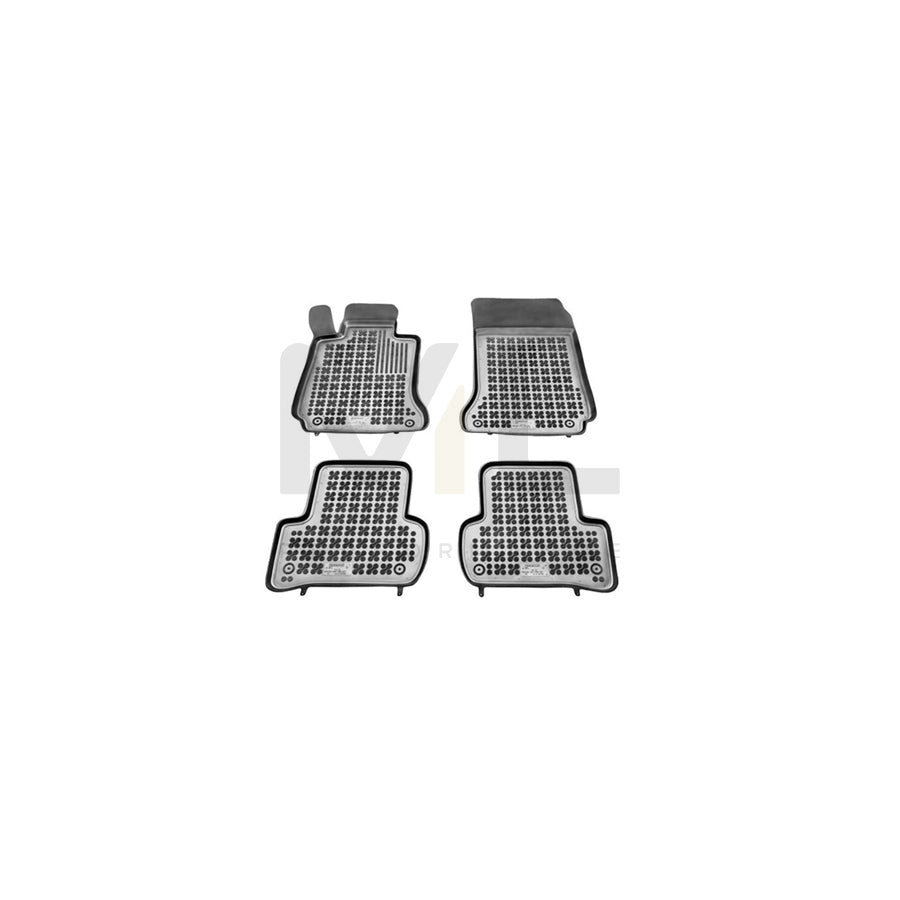REZAW PLAST Tailored 201706 Floor mat set suitable for MERCEDES-BENZ C-Class Saloon (W204) Elastomer, Front and Rear, Quantity: 4, Black