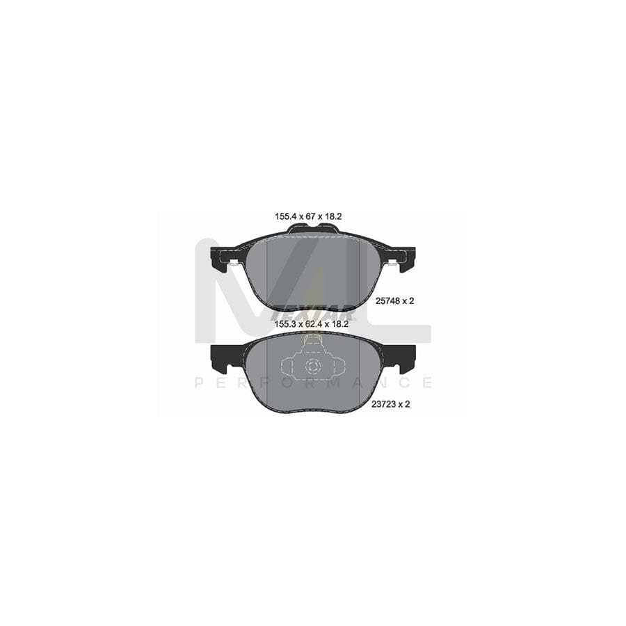 TEXTAR 2574801 Brake pad set not prepared for wear indicator