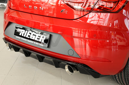 Rieger 00088133 SEAT 5F Leon FR Rear Diffuser 8 | ML Performance UK Car Parts