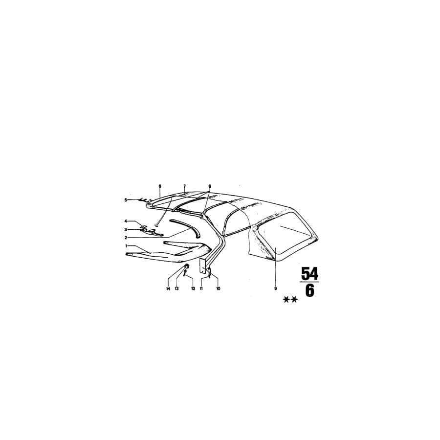 Genuine BMW 54311803496 Push-Button UNTERTEIL (Inc. 1600 & 2002)